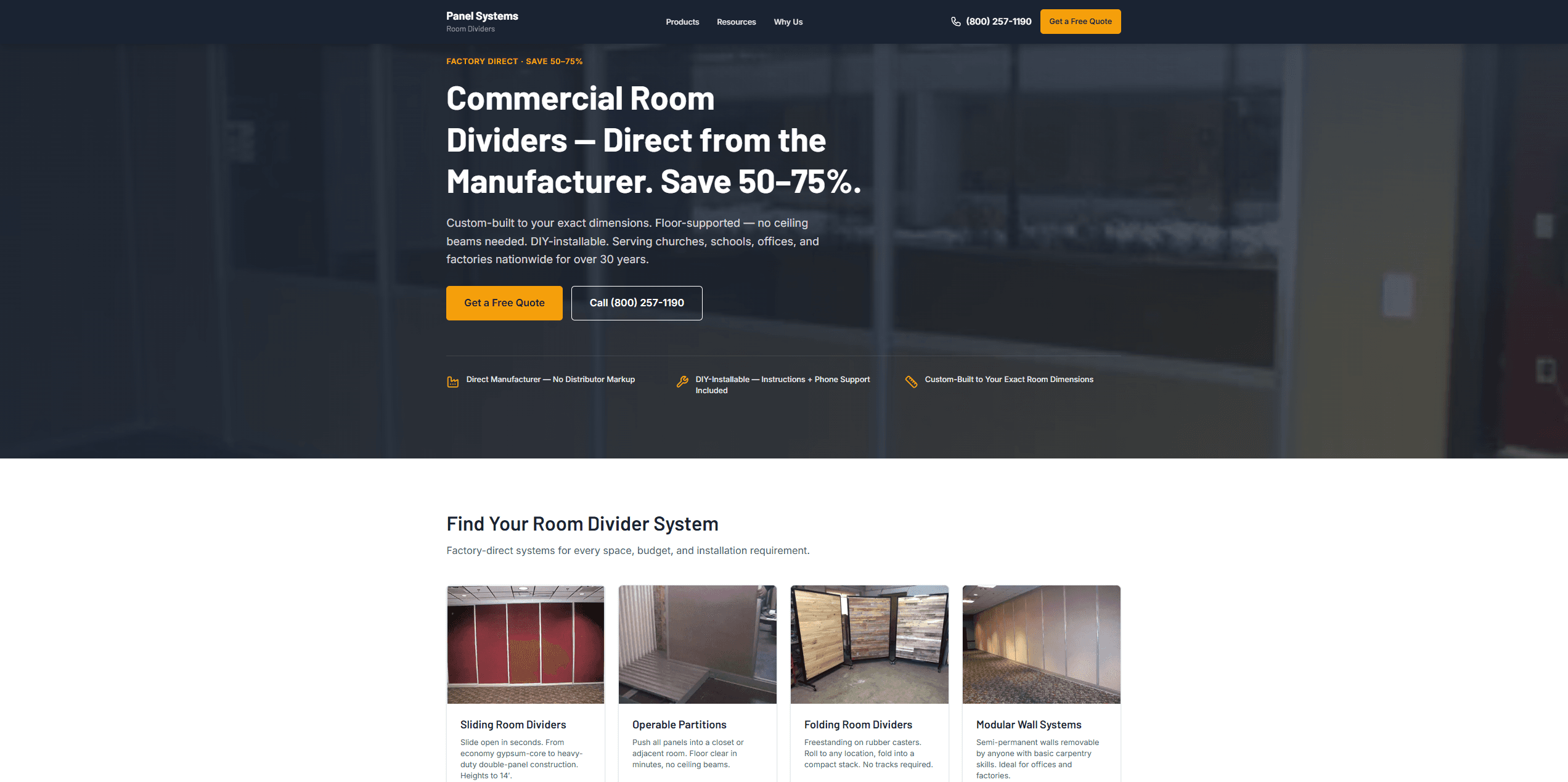 Panel Systems Manufacturing redesign preview